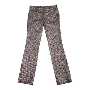 Tory Burch Patterned Straight Leg Pants – Size 28 – Cotton Stretch Blend